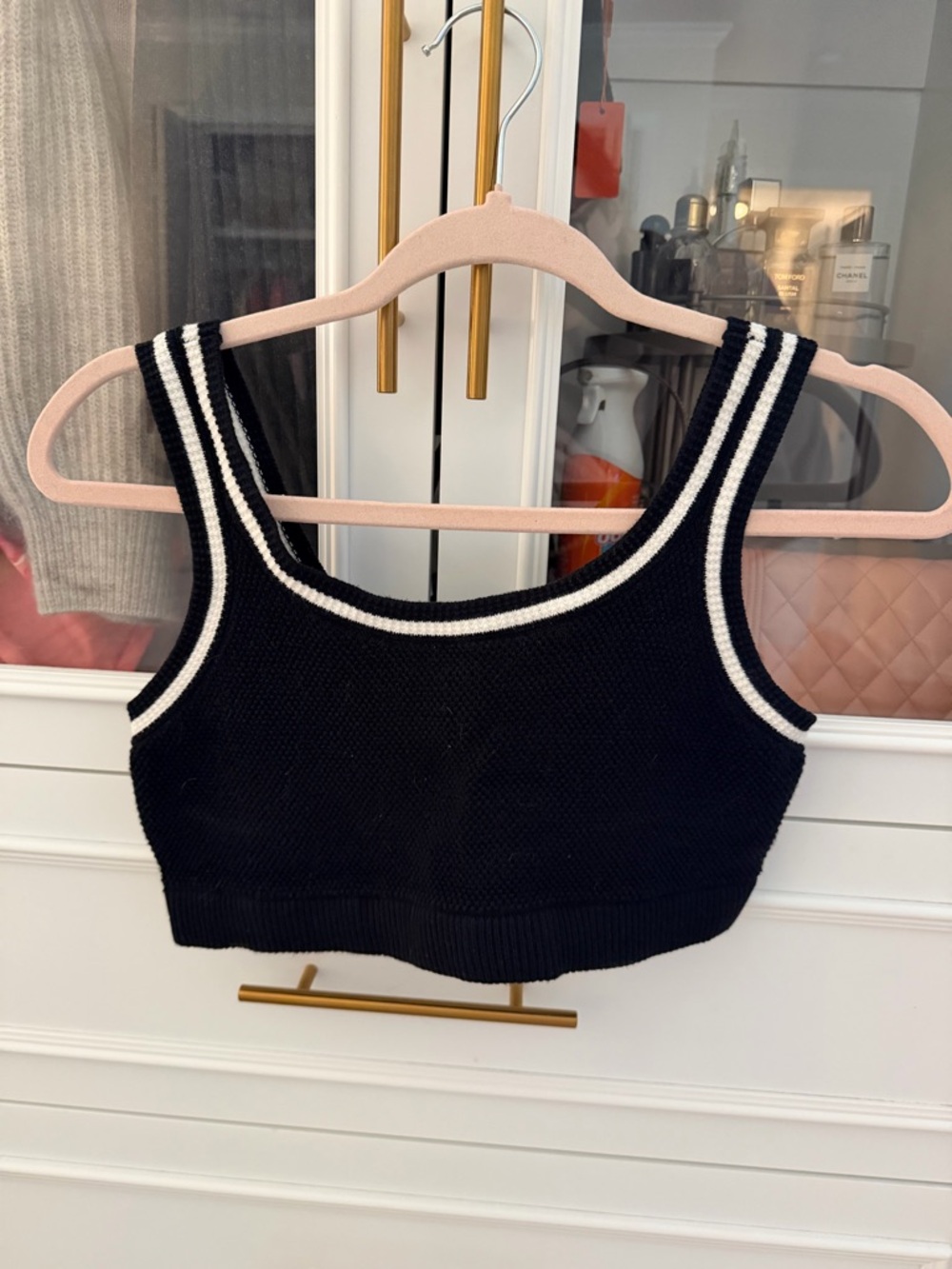 Alo Black Tennis Club Knit Bra